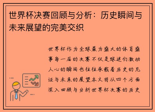 世界杯决赛回顾与分析：历史瞬间与未来展望的完美交织